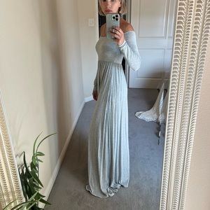 Pink Blush full length maternity dress